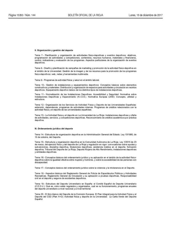 Técnico Gestión de Actividades Deportivas La Rioja