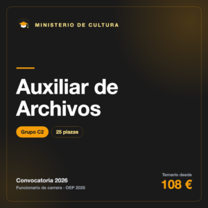 Auxiliar de Archivos · Organismos Autónomos del Ministerio de Cultura (C2)