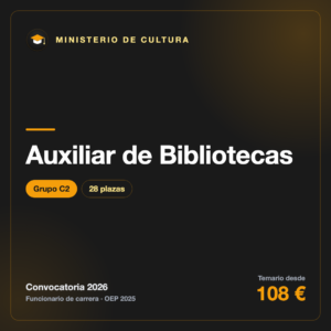 Auxiliar de Bibliotecas · Organismos Autónomos del Ministerio de Cultura (C2)