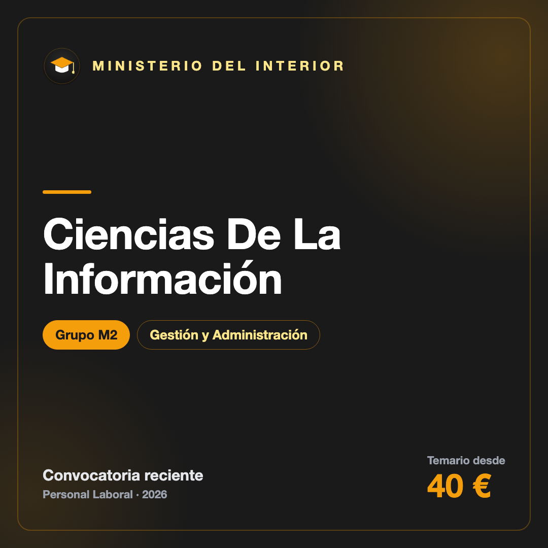 Ciencias De La Información M2 · Interior Temario Ciencias De La Información M2 · Interior