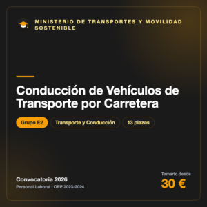 Conducción de Vehículos de Transporte por Carretera E2 · Transportes