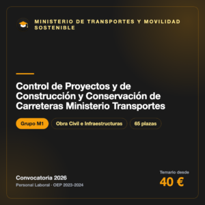 Control de Proyectos y de Construcción y Conservación de Carreteras Ministerio Transportes