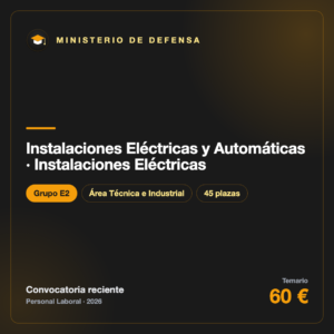 Instalaciones Eléctricas y Automáticas · Instalaciones Eléctricas E2 · Defensa