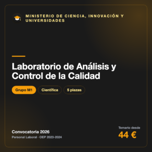 Laboratorio de Análisis y Control de la Calidad M1 · Ciencia