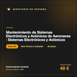 Mantenimiento de Sistemas Electrónicos y Aviónicos de Aeronaves · Sistemas Electrónicos y Aviónicos M1 · Defensa