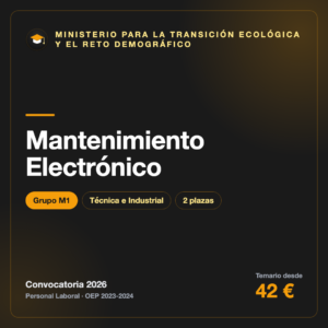 Mantenimiento Electrónico M1 · Transición Ecológica
