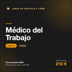 Médico del Trabajo A1 · Castilla y León