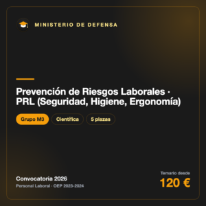 Prevención de Riesgos Laborales · PRL (Seguridad, Higiene, Ergonomía) M3 · Defensa