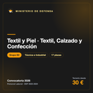 Textil y Piel · Textil, Calzado y Confección E2 · Defensa