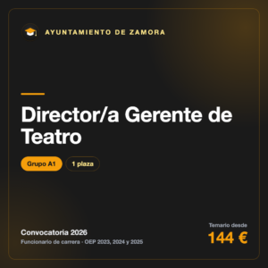 Director/a Gerente de Teatro A1 · Ayuntamiento de Zamora