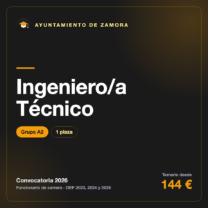 Ingeniero/a Técnico A2 · Ayuntamiento de Zamora