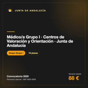 Médico/a Grupo I · Centros de Valoración y Orientación · Junta de Andalucía