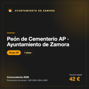 Peón de Cementerio AP · Ayuntamiento de Zamora