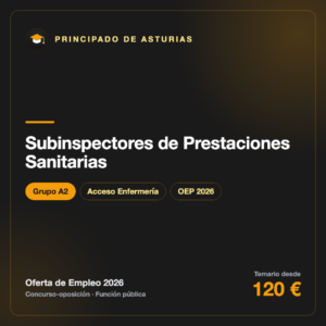 Subinspectores de Prestaciones Sanitarias A2 · Principado de Asturias (Enfermería)