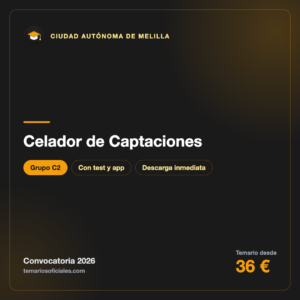 Celador de Captaciones C2 · Ciudad Autónoma de Melilla