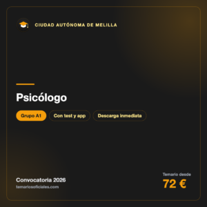 Psicólogo A1 · Ciudad Autónoma de Melilla