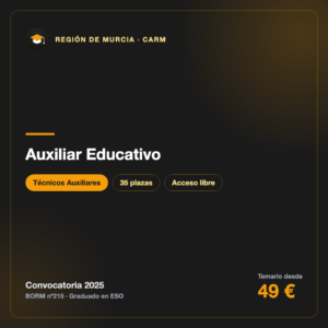 Auxiliar Educativo · CARM (Región de Murcia)