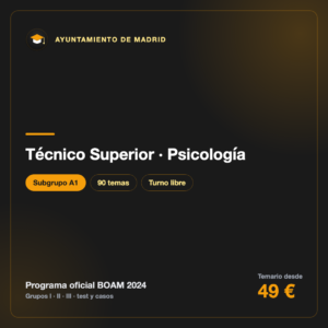 Psicólogo/a · Técnico Superior · Ayuntamiento de Madrid