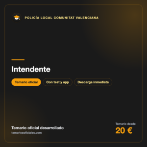 Intendente · Policía Local Comunitat Valenciana