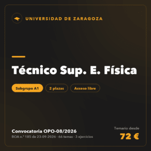 Técnico Superior de Educación Física · Universidad de Zaragoza 2026