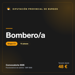 Bombero/a C1 · Diputación de Burgos