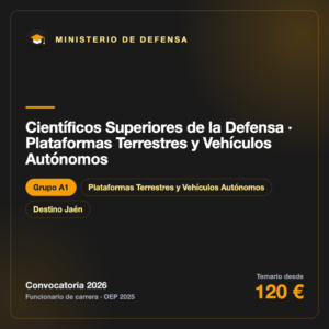 Científicos Superiores de la Defensa · Plataformas Terrestres y Vehículos Autónomos A1 · INTA