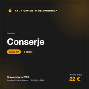 Conserje AP · Ayuntamiento de Orihuela