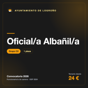 Oficial/a Albañil/a C2 · Ayuntamiento de Logroño