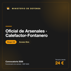 Oficial de Arsenales · Calefactor-Fontanero C2 · Armada