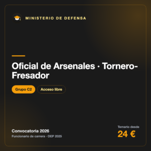 Oficial de Arsenales · Tornero-Fresador C2 · Armada