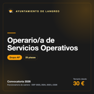 Operario/a de Servicios Operativos AP · Ayuntamiento de Langreo