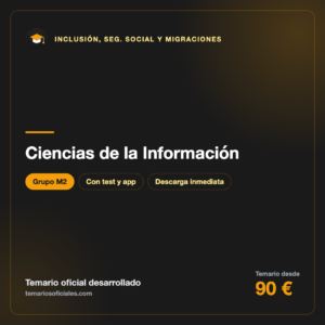 Ciencias de la Información M2 · Inclusión, Seguridad Social y Migraciones
