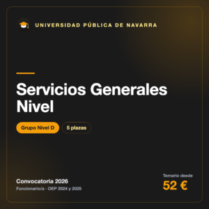 Servicios Generales Nivel D · Universidad Pública de Navarra