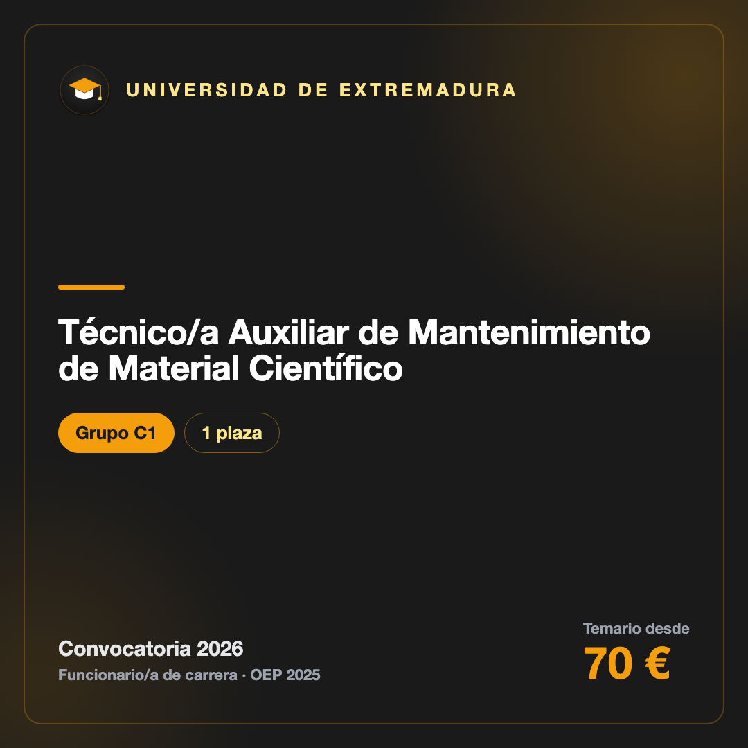 tecnico-auxiliar-mantenimiento-material-cientifico-universidad-extremadura