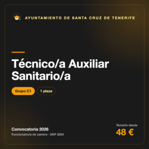 Técnico/a Auxiliar Sanitario/a C1 · Ayuntamiento de Santa Cruz de Tenerife